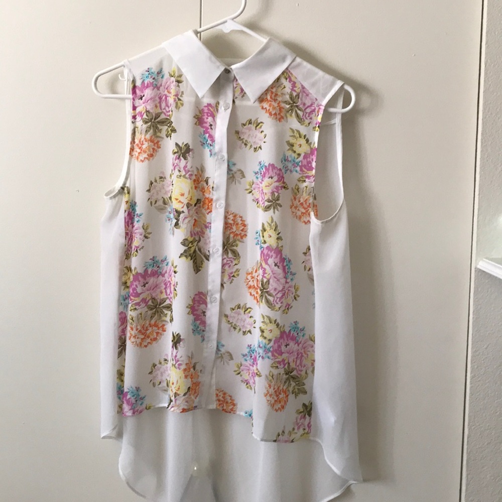High Low floral Top💙